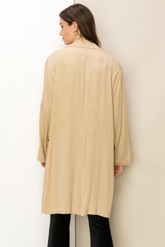 Button-Front Oversized Coat