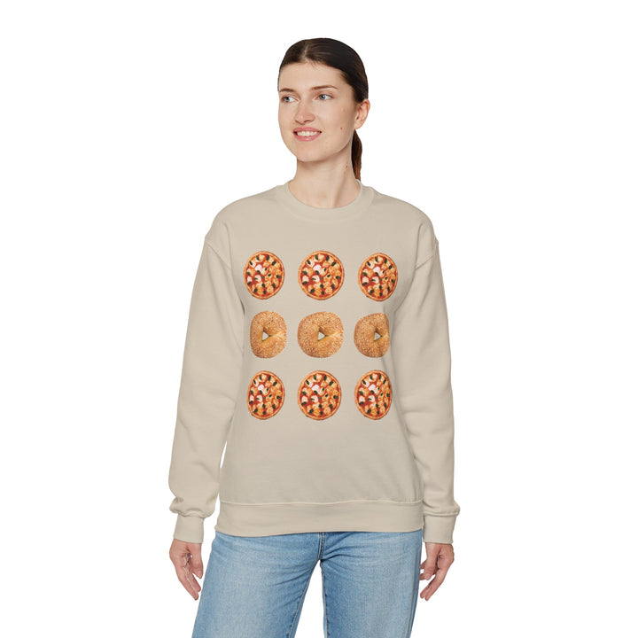 Pizza and Bagels Crewneck Sweatshirt