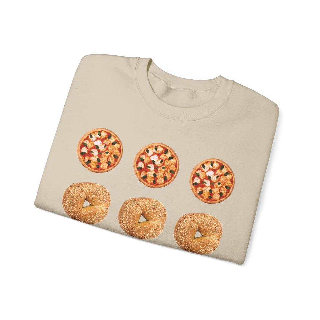 Pizza and Bagels Crewneck Sweatshirt