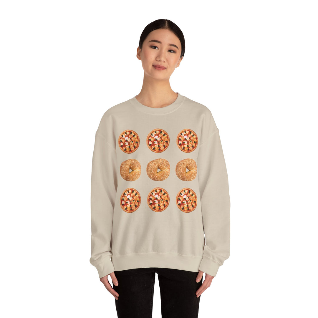 Pizza and Bagels Crewneck Sweatshirt